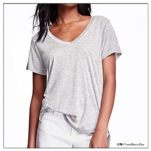 Soft Light Heather Gray V-Neck Women’s Tee